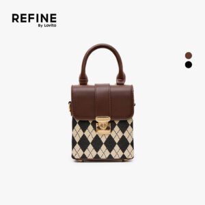 Bolsa de Ombro Argyle Casual Feminina