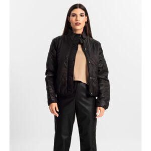 Jaqueta Puffer Feminina Microfibra Preto