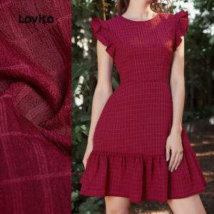 Vestido Elegante Claret Primavera/Verão