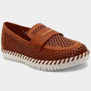 Mocassim Bottero Couro Feminino Caramelo