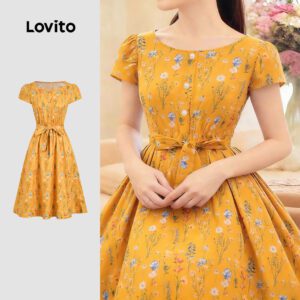 Vestido Floral Casual de Primavera/Verão