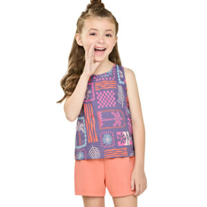 Conjunto Infantil Menina Folhagem Tropical