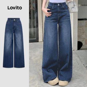 Jeans Casual Lavado Azul Feminino