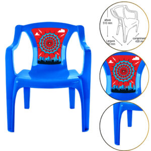 Poltrona Infantil Homem Aranha Azul Arqplast
