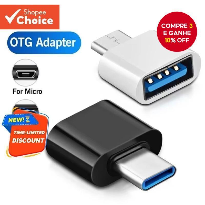 Adaptador OTG USB Tipo C ? Compat?vel Android/PC 1 Adaptador OTG USB Tipo C – Compatível Android/PC