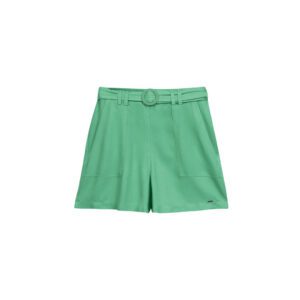 Short Feminino Crepe Cinto Fivela Verde