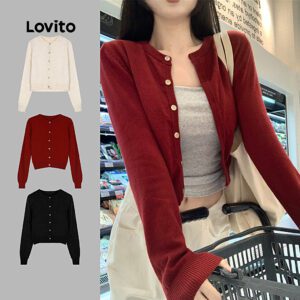 Cardigã Feminina Vermelho LNA - Casual Outono/Inverno