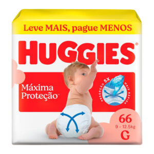 Fralda Huggies Máxima Proteção G 66 Unidades