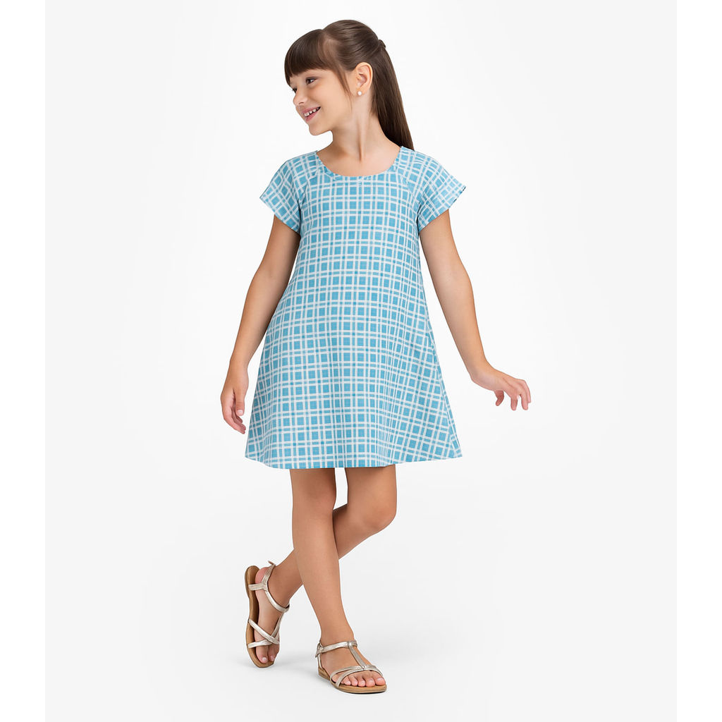 Vestido Infantil Select Azul - Conforto e Estilo 1 Vestido Menina Infantil Select Azul