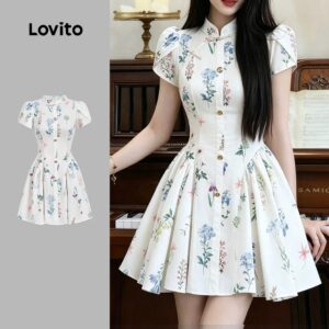 Vestido Vintage Floral Primavera/Verão