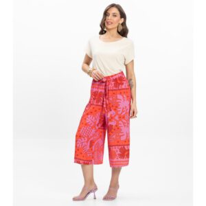 Pantacourt Infinito Rosa Viscose Elástico