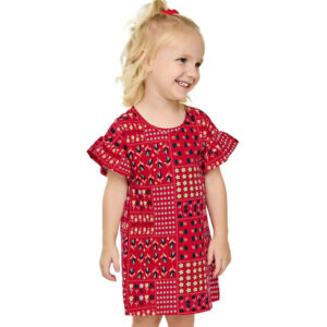 Vestido Infantil Menina Mix Floral Elian Vermelho