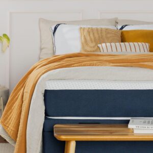 Colchão Viúva Guldi Macio Mola Ensacada (25x128x188) Branco e Azul