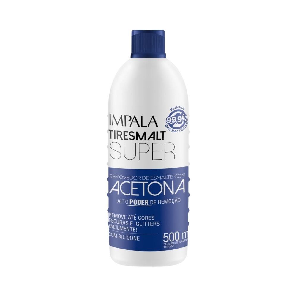 Removedor Esmalte Impala Tiresmalt Acetona 500ml 1 Removedor Esmalte Impala Tiresmalt C/Acetona Super 500ml