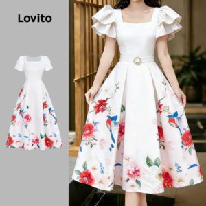 Vestido Plissado Babado Floral - Primavera/Verão