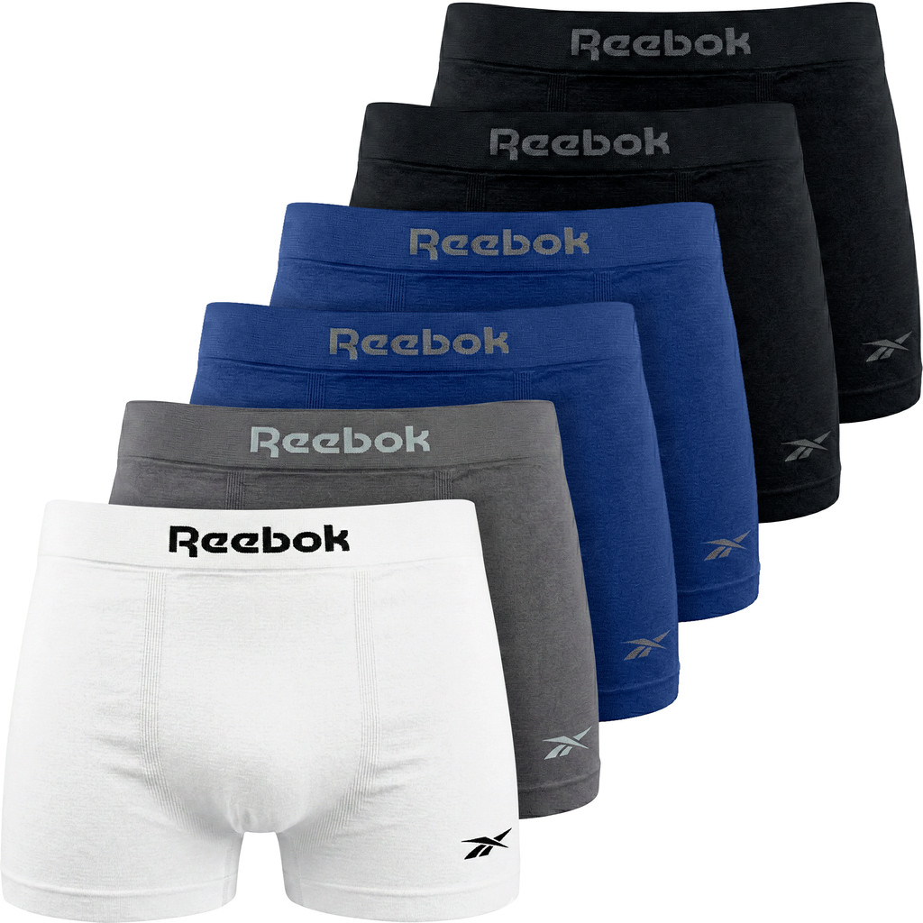 Kit 6 Cuecas Boxer Reebok Poliamida 1 Kit 6 Cuecas Boxer Reebok Polimiada Classic Original
