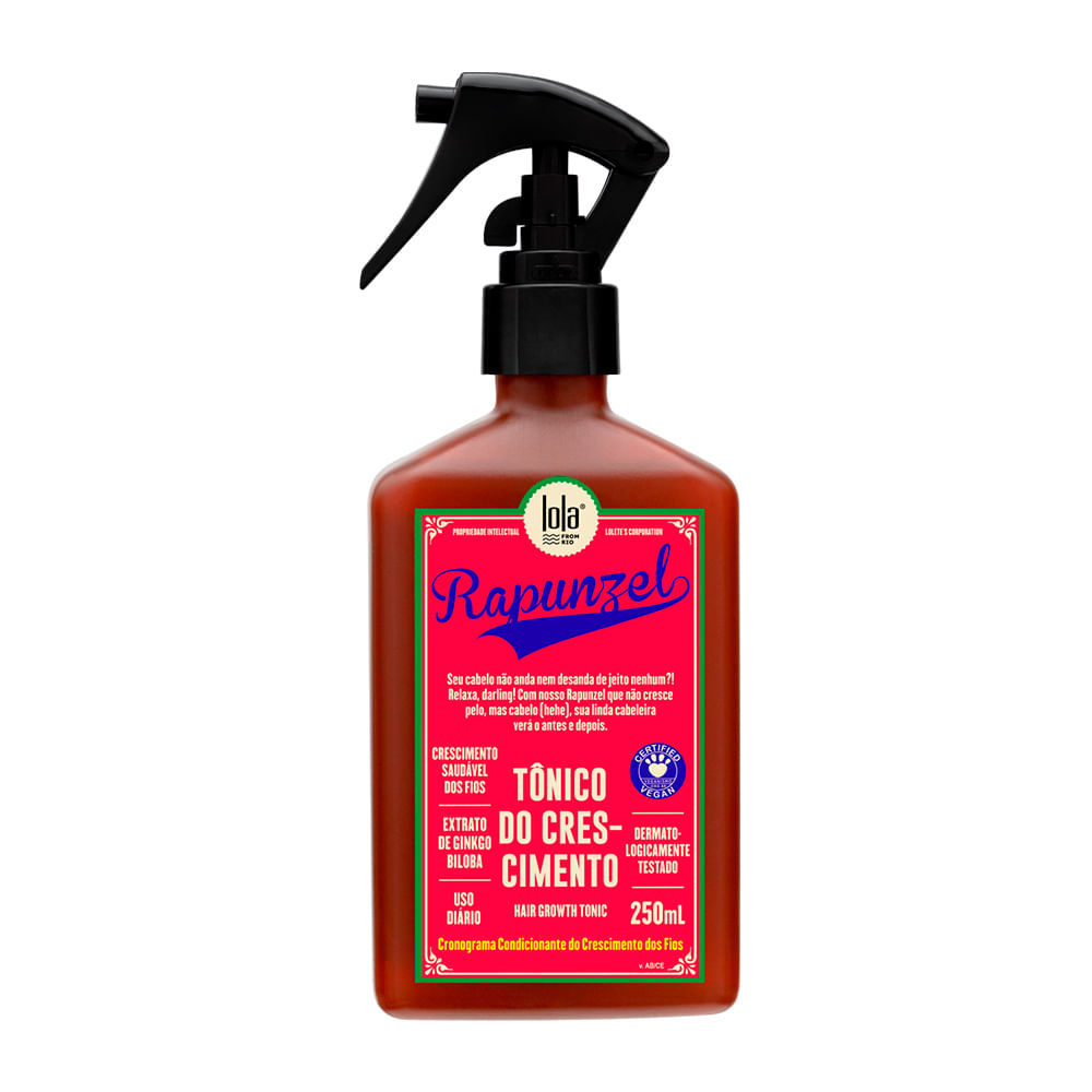 T?nico Crescimento Cabelo Rapunzel Lola 250ml 1 Tônico do Crescimento Rapunzel Lola Cosmetics com 250ml