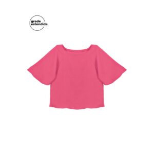 Blusa Feminina Texturizada Manga Larga Rosa