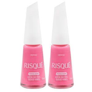 Kit 2 Esmalte Risqué Cremoso Nova Cor Look do Dia Good Vibes 8ml