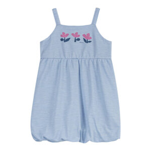 Vestido Balonê Infantil Menina Floral Elian Azul