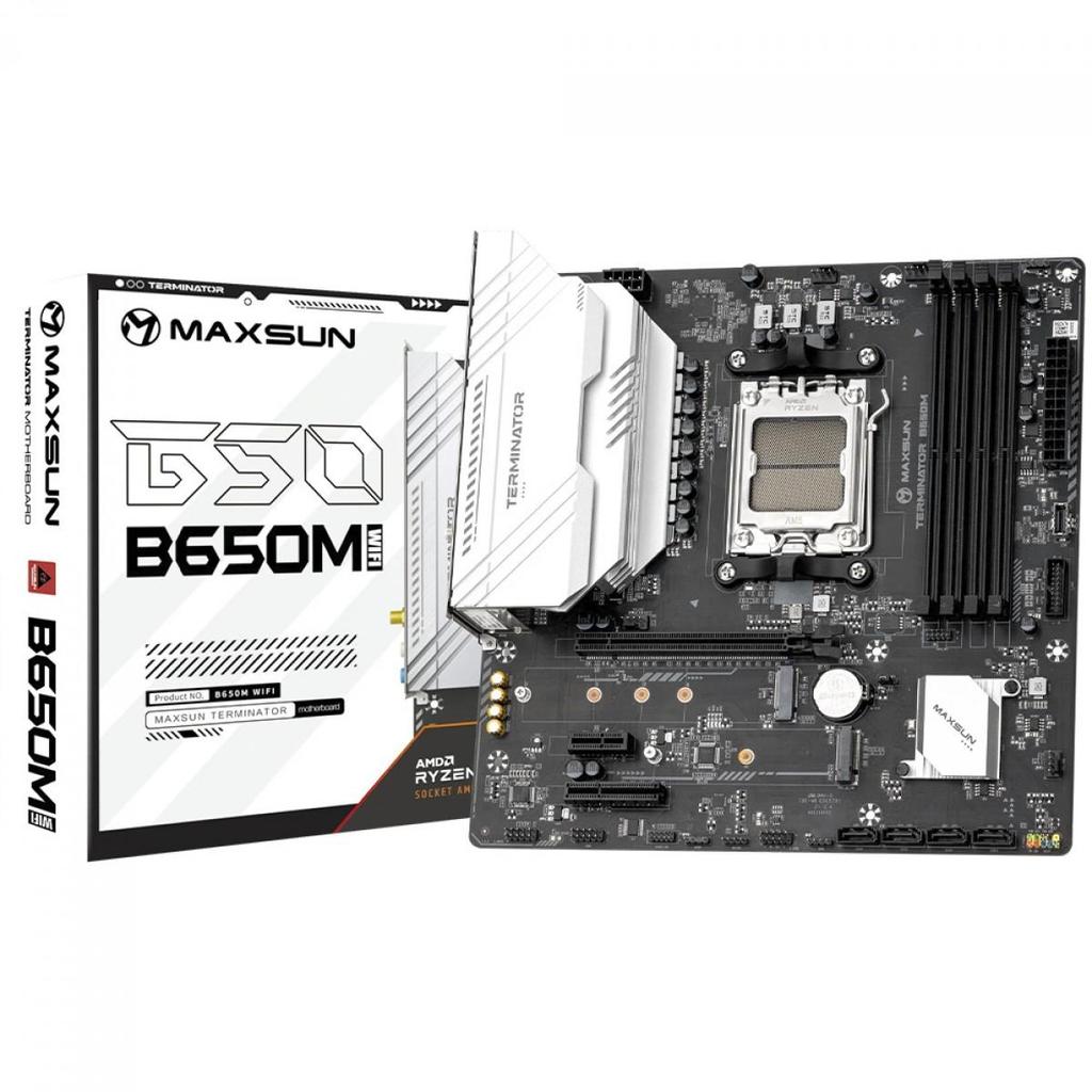 Placa M?e Maxsun B650M WiFi DDR5 AM5 1 Placa Mãe Maxsun B650M WiFi DDR5 AM5