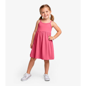 Vestido Menina Infantil de Alças Select Rosa
