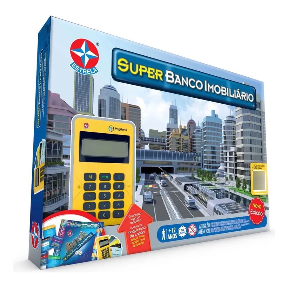 Super Banco Imobiliário - Jogo de Tabuleiro Clássico 1 Super Banco Imobiliário - Jogo de Tabuleiro Clássico