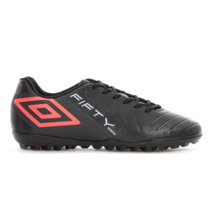 Chuteira Society Umbro Fifty Vi League Preto/Coral
