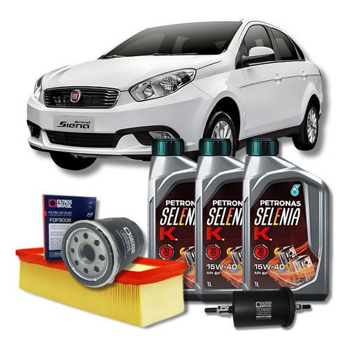 ?leo e Filtros Fiat Grand Siena 1.4 1 Kit Revisao Fiat Grand Siena 1.4 Flex Selenia K 15w40