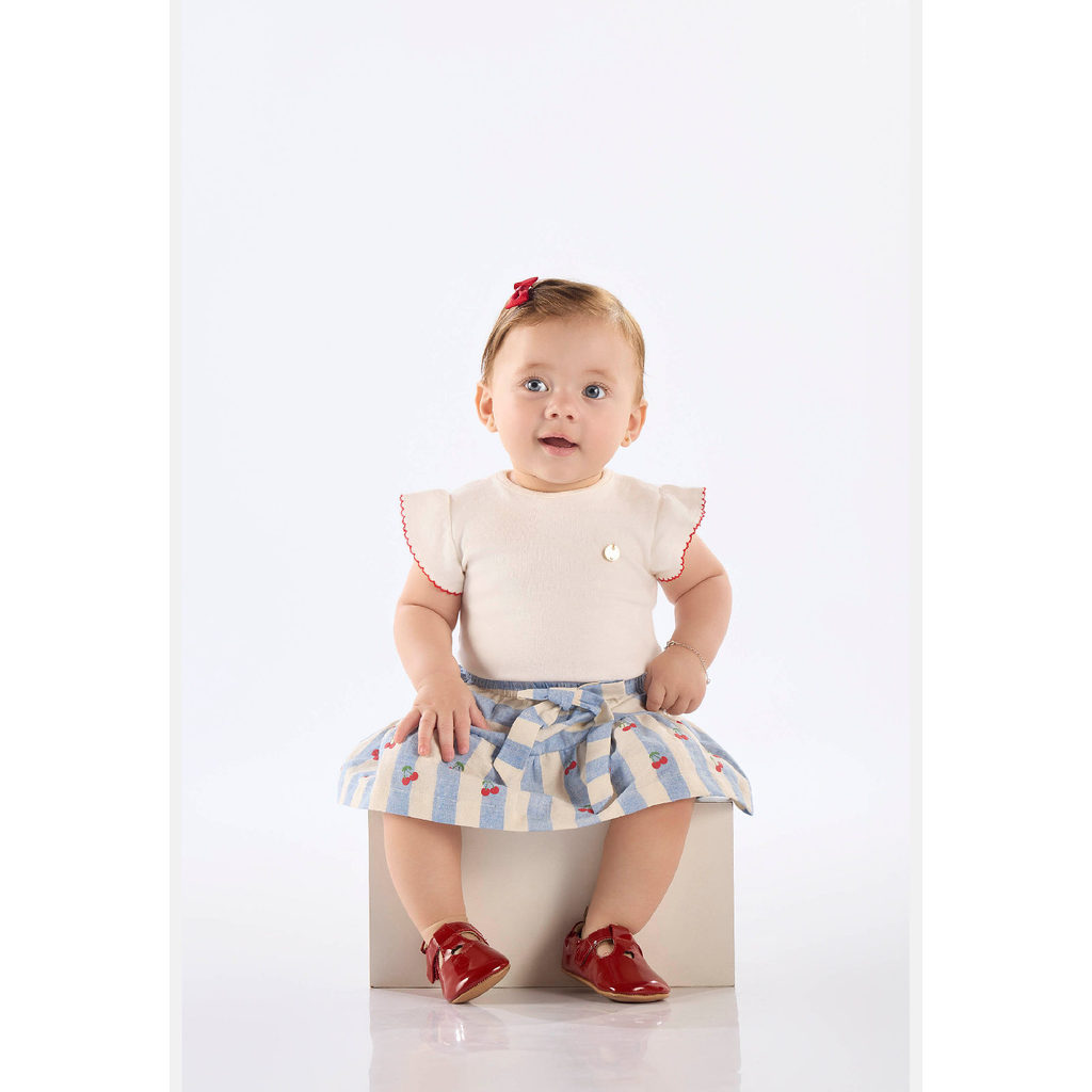 Conjunto Beb? Body e Saia Up Baby Algod?o 1 Conjunto Bebê Body e Saia Up Baby Algodão