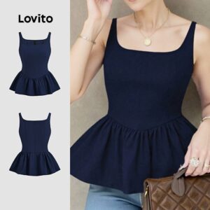 Blusa Casual Azul Marinho Feminina Zíper