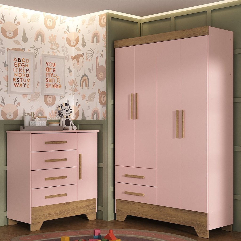 Quarto Infantil Completo Liz Rosa Fosco 1 Quarto Infantil Completo Liz Rosa Fosco