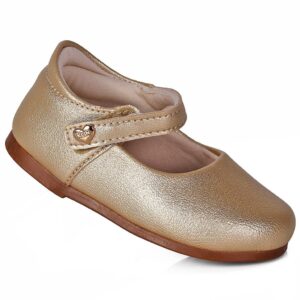 Sapatilha Infantil Klin Dourada Velcro