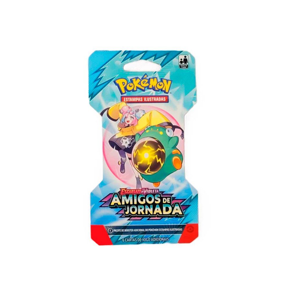 Blister Pokémon Escarlate e Violeta - Bellibolt 1 Blister Pokémon Escarlate e Violeta - Bellibolt com arte do Pokémon Bellibolt, destacando a carta promocional e os três pacotes de booster da coleção Escarlate e Violeta, pronto para ser aberto por colecionadores e jogadores.