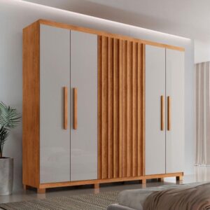 Guarda Roupa Casal Roma MDF 6 Portas