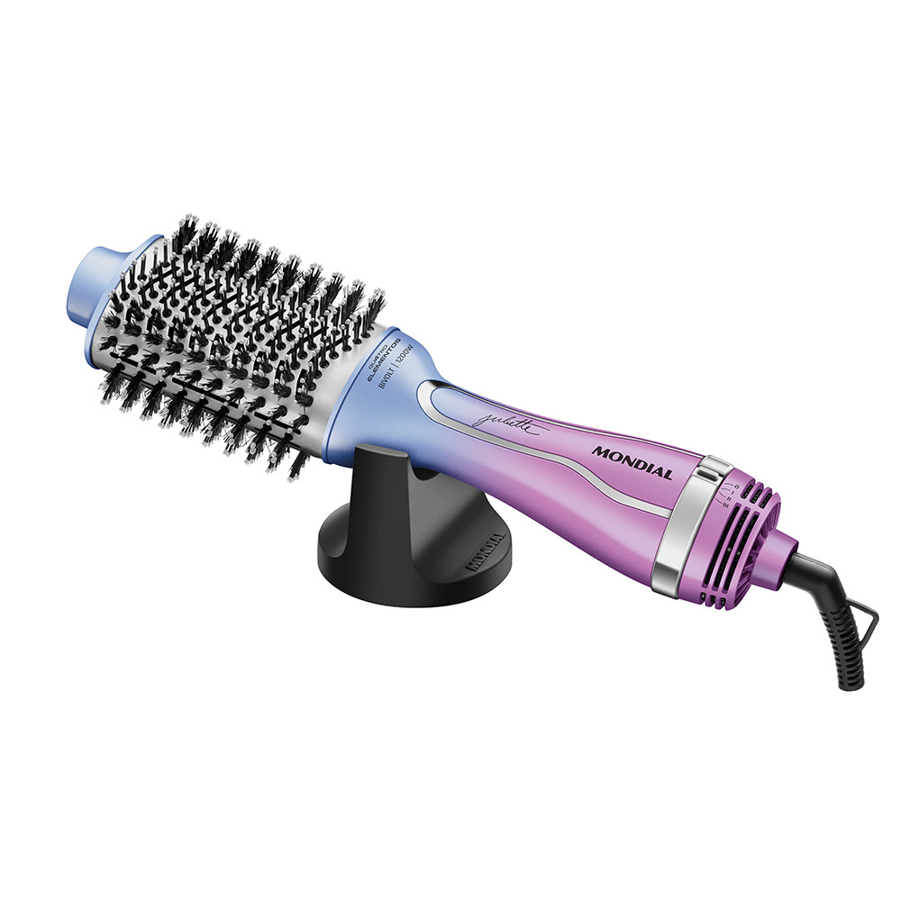 Escova Secadora Mondial By Juliette 1300W 1 Escova Secadora Mondial By Juliette 3 EM 1 1300W ES-JU-03 Azul/Rosa Bivolt