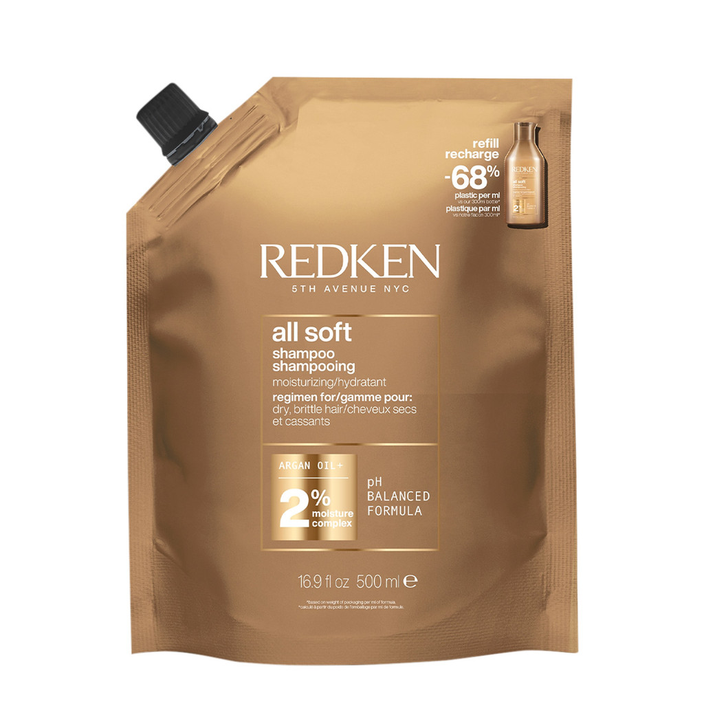 Redken All Soft Shampoo Hidrata??o 500ml 1 Redken All Soft Refil - Shampoo 500ml