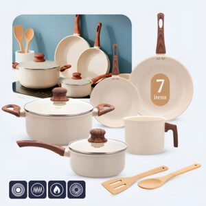 Jogo de Panelas Indução Cerâmica 7 Peças Granite