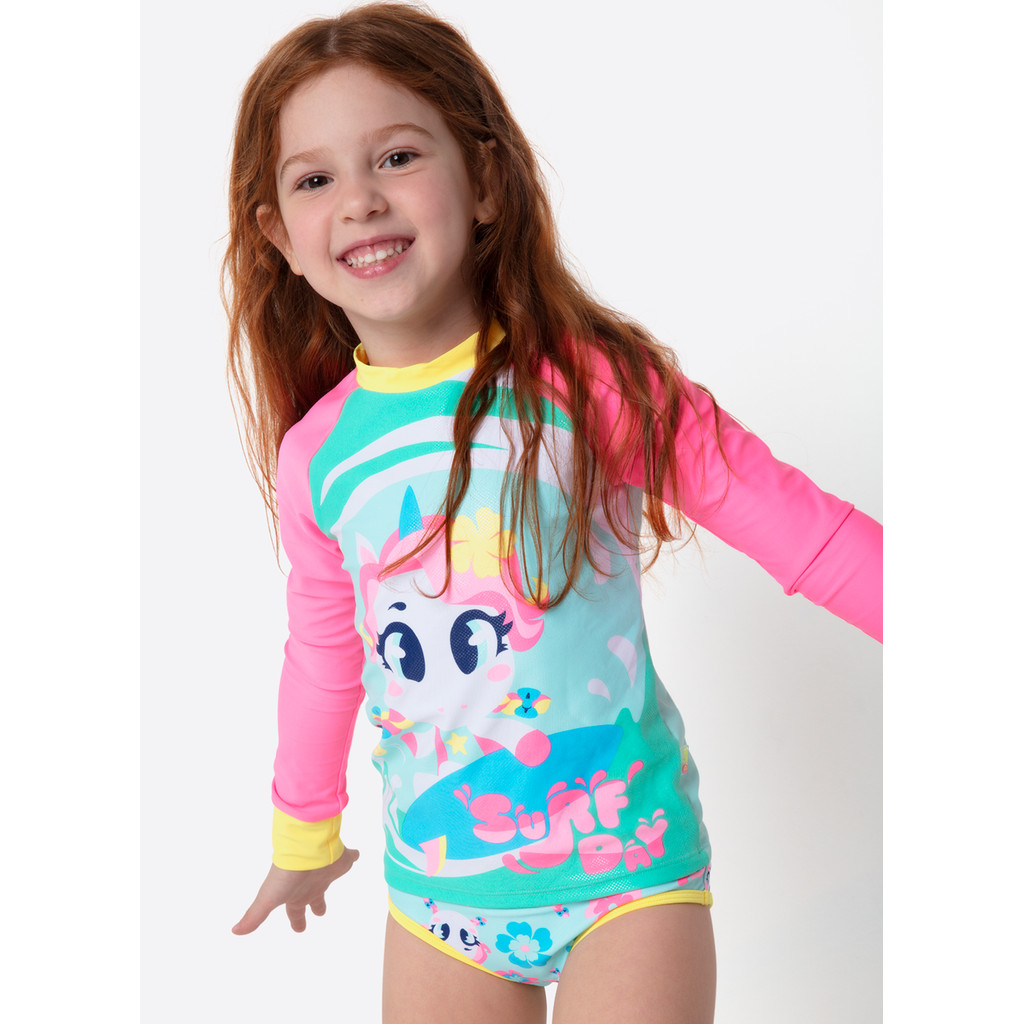 Camiseta Unic?rnio Kids Manga Longa Puket 1 Camiseta Unicórnio Kids Manga Longa Puket