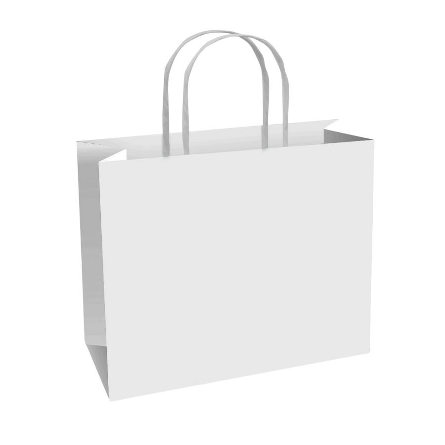 Sacola de Papel Horizontal Rizzo - 10 Unidades 1 Sacola de Papel Horizontal M - 22x30x9cm - Branco - 10 uni. - Rizzo
