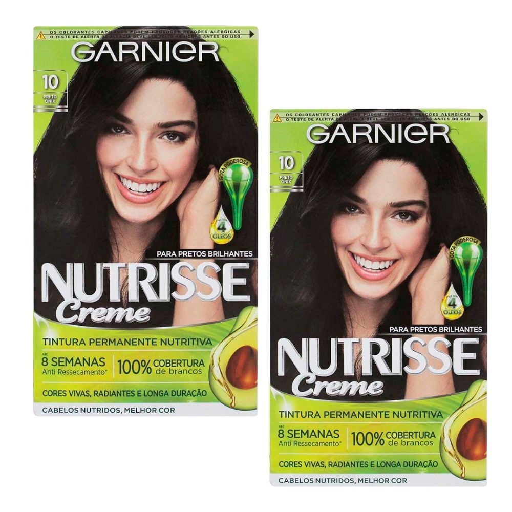 Tintura Creme Nutrisse Aveia 60 - Cobertura Total 1 Kit 2 Tintura Creme Nutrisse Garnier Aveia 60 Kit