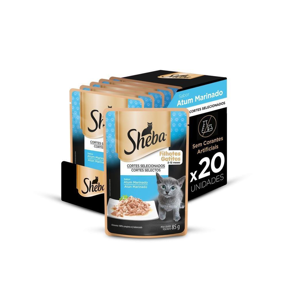 Ra??o ?mida Sheba Filhotes Atum 20 Sach?s 1 Ração Úmida Sheba Filhotes Atum 20 Sachês