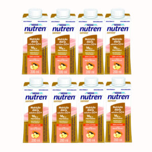 Kit 8 Nutren Senior Zero Lactose Sabor Mix de Frutas com 16g de Proteínas 200ml