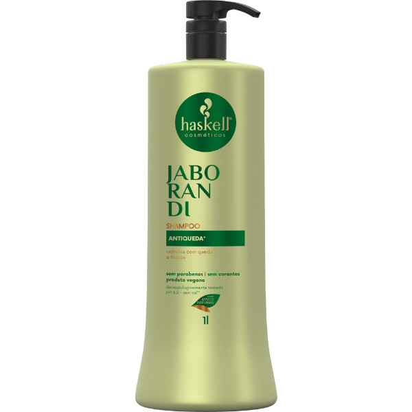 Shampoo Jaborandi Antiqueda - Queda e Crescimento 1 Shampoo Jaborandi Antiqueda Litro Haskell | Limpeza profunda e estímulo de crescimento