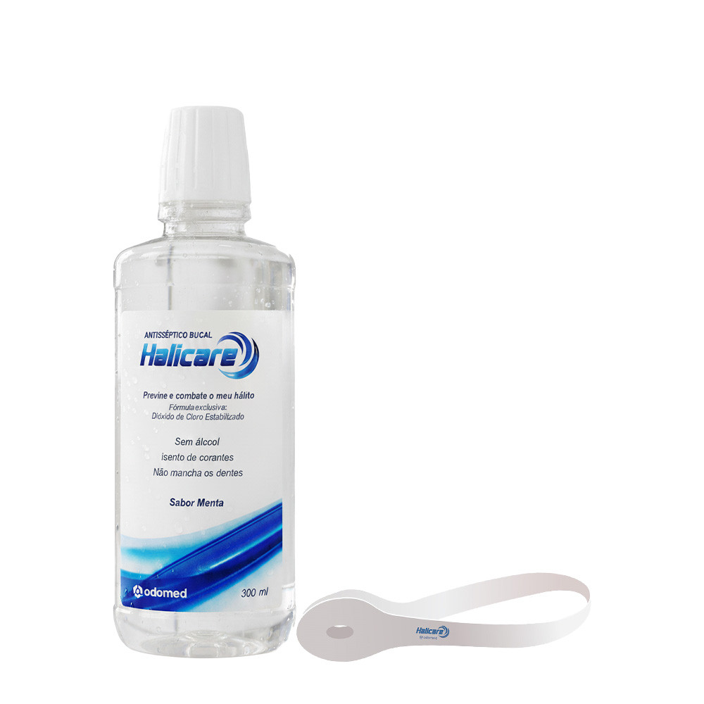 Kit Odomed Halicare: Enxaguante + Limpador de L?ngua 1 Kit Odomed Halicare Enxaguante Bucal Limpador de Língua (2 produtos)