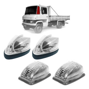 Kit Lanterna de Teto e Pisca Seta Dianteira MB 608 708 Caminhão Mercedes-Benz Cristal