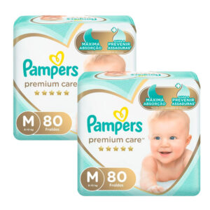 Fralda Pampers Premium Care M 80 Unidades