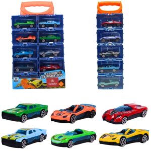 Carrinho de Metal Miniatura Die Cast Roda Livre Maleta Garagem 1:64 - Castela