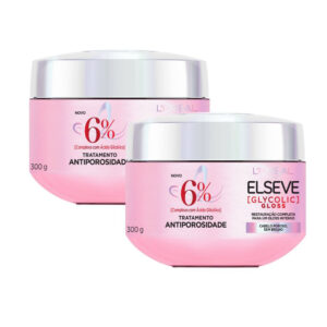 Kit 2 Creme Elseve Glycolic Gloss Antiporosidade 300g