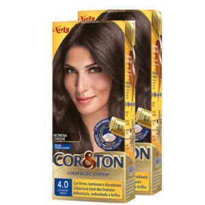 Kit 2 Coloração Niely Cor&Ton Castanho Médio 4.0